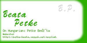 beata petke business card